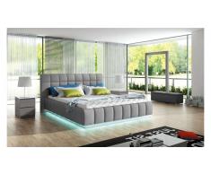 JUSTyou PRATO Cama doble Piel sintética Gris