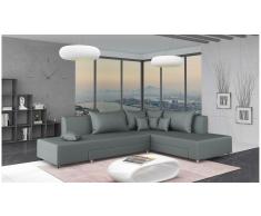JUSTyou Livia Sofá esquina Gris Cuero sintético