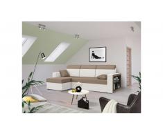 JUSTyou Emory Sofa esquinero Blanco Marron