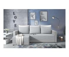 JUSTyou Kaori Sofa esquinero Gris Cuero sintetico