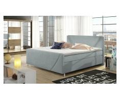 JUSTyou Velvet Cama Box Spring Gris 180x200