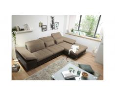 JUSTyou Maryland Sofá esquinero Marrón