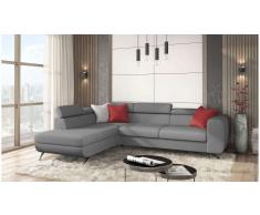 JUSTyou Corina Sofá esquina Gris Tejido estructurado