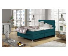 JUSTyou Cosy Cama Box Spring Turquesa Velours 120x200