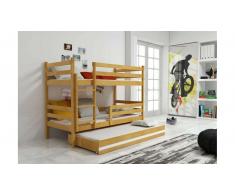 JUSTyou Kera con cama supletoria Litera Aliso Blanco