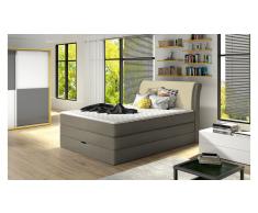 JUSTyou Amalfi Cama Box Spring Marrón grisáceo 140x200