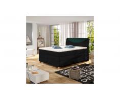JUSTyou Santino Cama Box Spring Negro I Verde 120x200