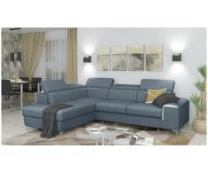 JUSTyou Caio Sofá esquina Azul Velour