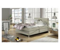 JUSTyou Cosy Cama Crema Cuero sintético 120x200