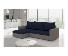 JUSTyou Livio II Sofá esquinero Microfibra Gris Azul