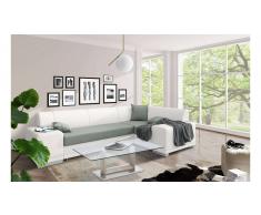 JUSTyou Alvy Sofa esquinero Blanco Verde