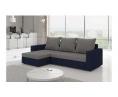 JUSTyou Livio II Sofá esquinero Microfibra Azul Gris
