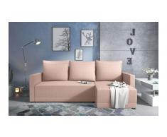 JUSTyou Kaori Sofa esquinero Rosa Tejido estructurado