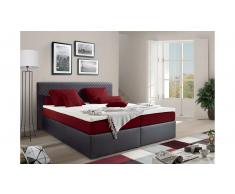 JUSTyou Frankfort Cama Box Spring 180x200 Negro Rojo
