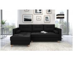 JUSTyou Nana Sofa esquinero Negro Tejido estructurado