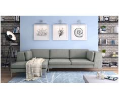 JUSTyou Remi Sofá esquinero Gris Tejido estructurado