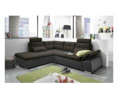 JUSTyou Missouri Sofá esquinero Gris Marrón