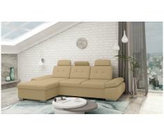 JUSTyou Carlota Sofá esquina Café Tejido estructurado