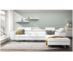 JUSTyou Alda Sofa esquinero Blanco Cuero sintetico