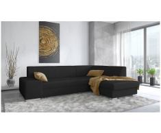 JUSTyou Panaro Sofá Negro Tejido estructurado