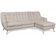 JUSTyou Genise Sofá esquinero Estructura Beige