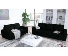 JUSTyou Bertil Conjunto de sofás Negro Velour