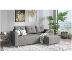 JUSTyou Livenza Sofá Gris Tejido estructurado