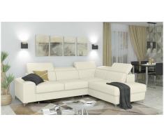 JUSTyou Caio Sofá esquina Beige Cuero sintético