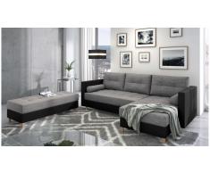 JUSTyou Kaito Sofa esquinero Negro Cuero sintetico