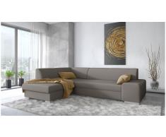 JUSTyou Panaro Sofá esquinero Gris Tejido estructurado