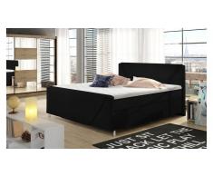 JUSTyou Velvet Cama Box Spring Negro 160x200