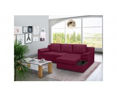 JUSTyou Radella Sofa esquinero Burdeos
