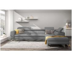 JUSTyou Alda Sofa esquinero Gris Tejido estructurado
