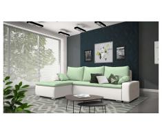 JUSTyou Claribel Sofa esquinero Blanco Verde