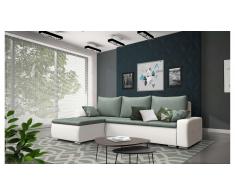 JUSTyou Claribel Sofa esquinero Blanco Verde