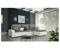 JUSTyou Claribel Sofa esquinero Blanco Gris