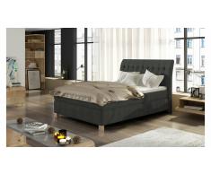 JUSTyou Happy Cama Gris Cuero sintético 120x200