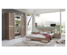 JUSTyou Louise Conjunto de dormitorio Roble barro