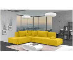 JUSTyou Livia Sofá esquina Amarillo Velour