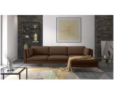 JUSTyou Siri Sofá esquinero Marrón Velour