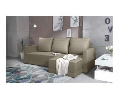 JUSTyou Tanita Sofa esquinero Marron Cuero sintetico