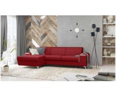 JUSTyou Lino Sofá esquina Rojo Cuero sintético