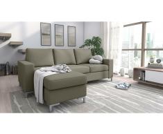 JUSTyou Eli Sofá esquinero Beige Cuero sintético