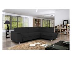 JUSTyou BARDOT Sofá esquinero Negro