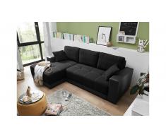 JUSTyou Alabama Sofá esquinero Negro