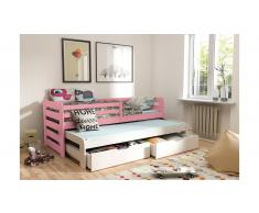 JUSTyou Kobi II Cama funcional Rosa Blanco 80x160 cm