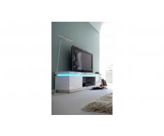 JUSTyou Anabella I Mueble TV Blanco brillante