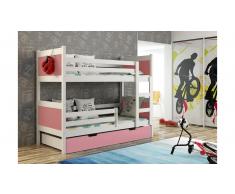 JUSTyou Leon Litera Blanco Rosa 80x160 cm