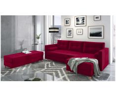 JUSTyou Kaito Sofa esquinero Rojo Velour