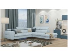 JUSTyou Diogo Sofá esquina Azul Velour